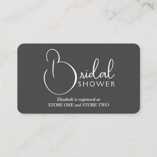 Modernes Brautparty Begleitkarte (Vorderseite)