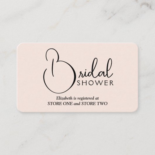 Modernes Brautparty Begleitkarte (Vorderseite)