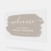 Modernes Brautparty - Beige Farbe Acrylschild (Winkel)