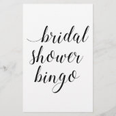 Modernes Brautparty Bingo Game Flyer (Hinten)