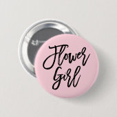 Modernes Brautparty-Blumen-Mädchen Button (Vorne & Hinten)
