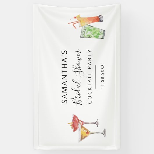 Modernes Brautparty Cocktail Party Banner (Vertikal)