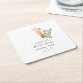 Modernes Brautparty Cocktail Party Rechteckiger Pappuntersetzer (angewinkelt)