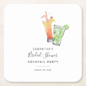 Modernes Brautparty Cocktail Party Rechteckiger Pappuntersetzer (Vorderseite)