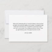 Modernes Brautparty Danke Karte (Rückseite)