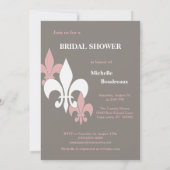 Modernes Brautparty der 3 Lilien Einladung (Rückseite)