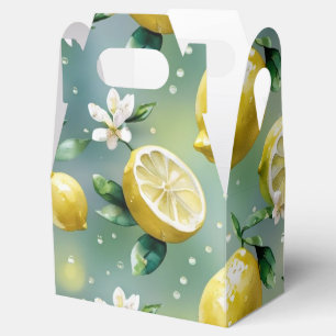 Modernes Brautparty der gelben Zitronenblumenschri Geschenkschachtel