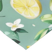 Modernes Brautparty der gelben Zitronenblumenschri Kurzer Tischläufer (Ecke)