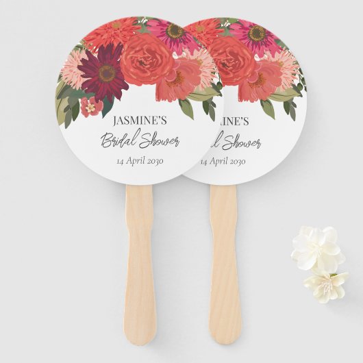 Modernes Brautparty der Herbstflora Fächer (Vorne und Hinten)