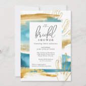 Modernes Brautparty der Wasserfarbenküste Einladung (Vorderseite)