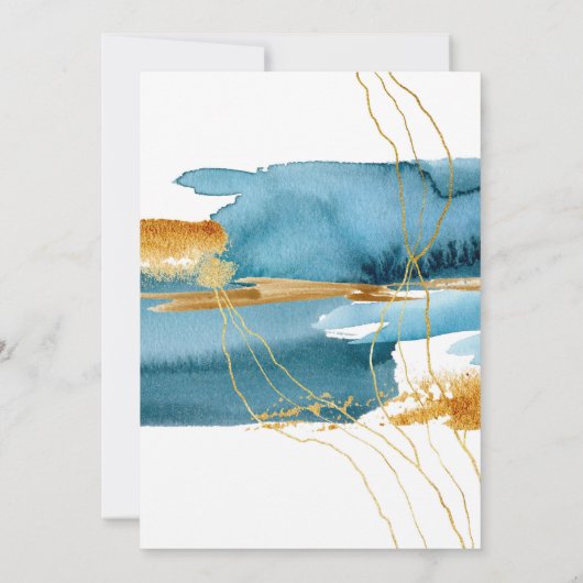 Modernes Brautparty der Wasserfarbenküste Einladung (Rückseite)