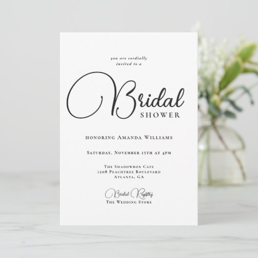 Modernes Brautparty Einladung (Stehend Vorderseite)