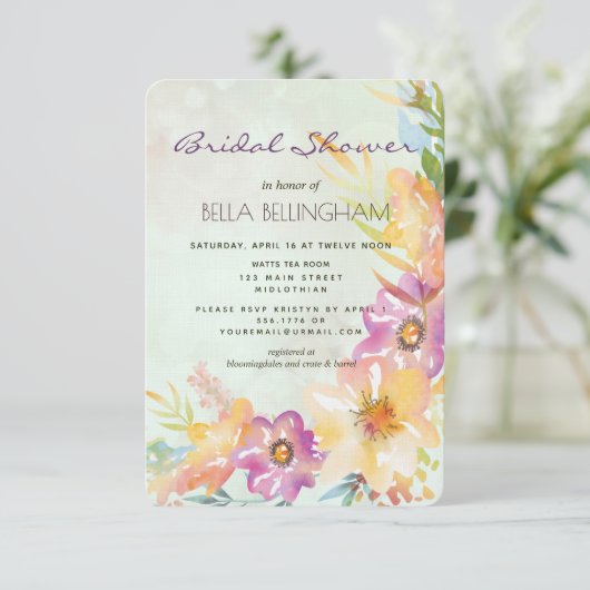 Modernes Brautparty Einladung (Stehend Vorderseite)