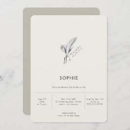 Modernes Brautparty Elegante Lido Linen Einladung