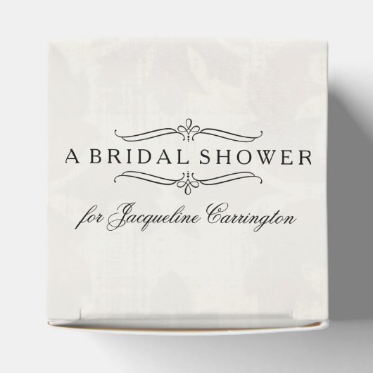 Modernes Brautparty Englisch Rose Typografie Gefal Geschenkschachtel (Oben)