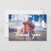 Modernes Brautparty Foto Dankeskarte (Vorderseite)