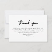 Modernes Brautparty Foto Dankeskarte (Rückseite)