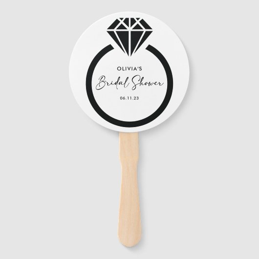 Modernes Brautparty Foto Fächer (Rückseite)