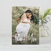 Modernes Brautparty für benutzerdefinierte Foto - Dankeskarte (Stehend Vorderseite)