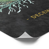 Modernes Brautparty für den Winterkranz Poster (Ecke)