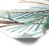 Modernes Brautparty für den Winterkranz Poster (Ecke)