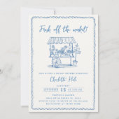 Modernes Brautparty für die Bauern des Marktes Einladung (Vorderseite)