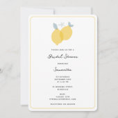 Modernes Brautparty für einfache Pastelle Citrus L Einladung (Vorderseite)