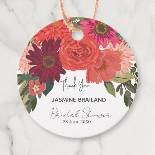 Modernes Brautparty für Herbst Geschenkanhänger (Vorderseite)