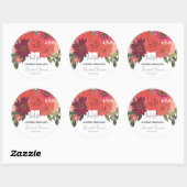 Modernes Brautparty für Herbst Runder Aufkleber (Blatt)