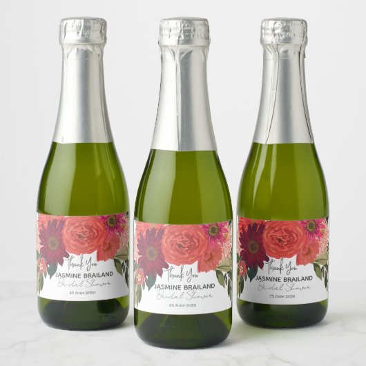 Modernes Brautparty für Herbst Schaumweinetikett (Flaschen)