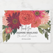 Modernes Brautparty für Herbst Schaumweinetikett (Einzelnes Label)