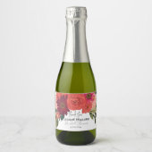 Modernes Brautparty für Herbst Schaumweinetikett (Vorderseite)