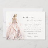 Modernes Brautparty für Hochzeitsfeiern Dankeskarte (Vorderseite)