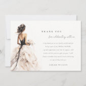 Modernes Brautparty für Hochzeitsfeiern Dankeskarte (Vorderseite)