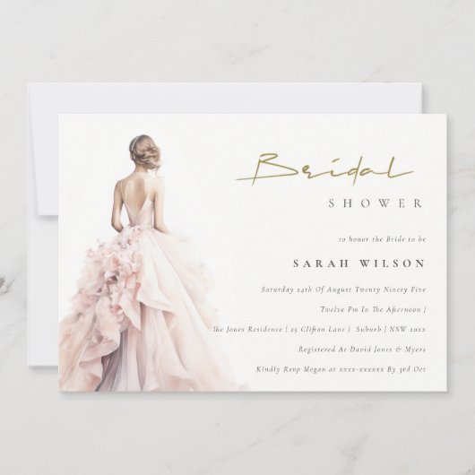 Modernes Brautparty für Hochzeitsfeiern Einladung (Vorderseite)