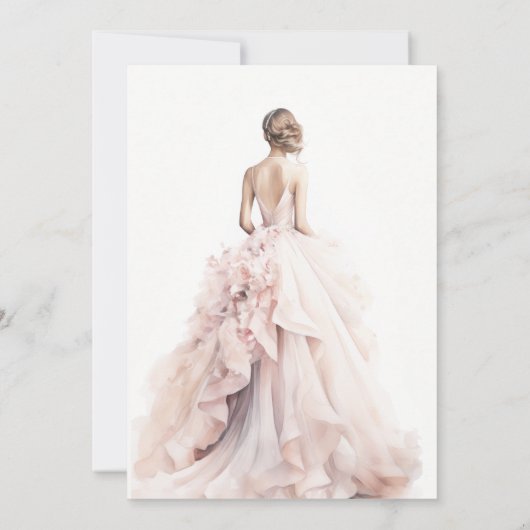 Modernes Brautparty für Hochzeitsfeiern Einladung (Rückseite)