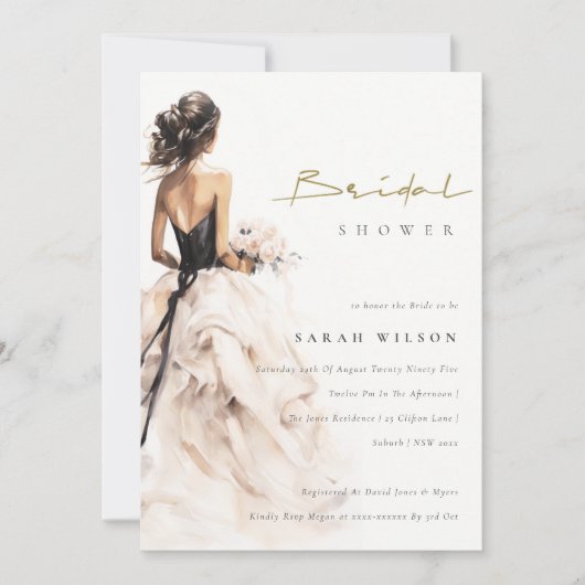 Modernes Brautparty für Hochzeitsfeiern Einladung (Vorderseite)