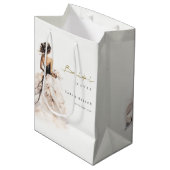 Modernes Brautparty für Hochzeitsfeiern Mittlere Geschenktüte (Vorderseite Schrägansicht)