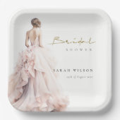 Modernes Brautparty für Hochzeitsfeiern Pappteller (Vorderseite)