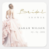 Modernes Brautparty für Hochzeitsfeiern Quadratischer Aufkleber (Vorderseite)