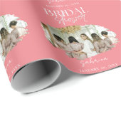 Modernes Brautparty für kundenspezifisches Foto Ro Geschenkpapier (Rolleneckpunkt)