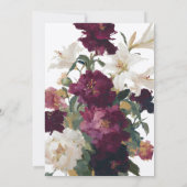 Modernes Brautparty für Lila Blume Einladung (Rückseite)