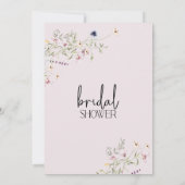 Modernes Brautparty für Lila Wildblume Einladung (Rückseite)