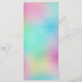 Modernes Brautparty für Metallic Foil Wedding Menükarte (Rückseite)