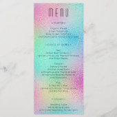 Modernes Brautparty für Metallic Foil Wedding Menükarte (Vorderseite)