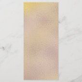 Modernes Brautparty für Metallic Foil Wedding Menükarte (Rückseite)