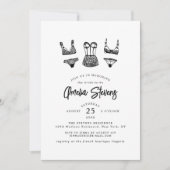 Modernes Brautparty für Pinselskripte Einladung (Vorderseite)