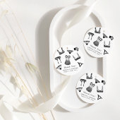 Modernes Brautparty für Pinselskripte Geschenkanhänger