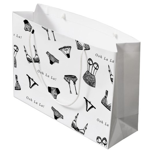 Modernes Brautparty für Pinselskripte Große Geschenktüte (Rückseite Schrägansicht)