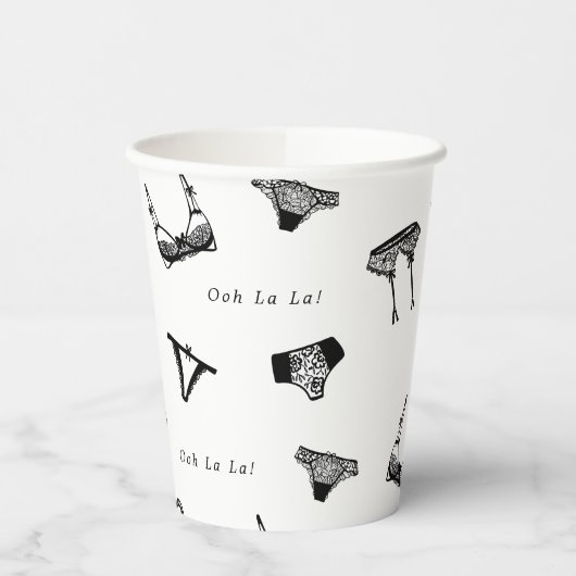 Modernes Brautparty für Pinselskripte Pappbecher (Links)